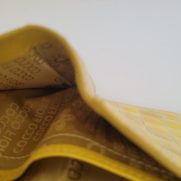 Cocco Fiore Zip Clutch Purple Croc Animal Embossed Large Wallet Long Card Holder - Picture 6 of 11